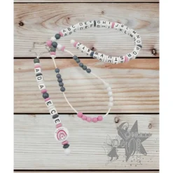 ABC Rechenkette Zählkette mit Name Regenbogen -Endlich Schulkind - Geschenk zur Einschulung -