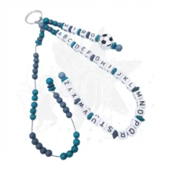 ABC Rechenkette Zählkette mit Name Fußball - Geschenk zur Einschulung -