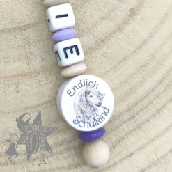 ABC und Rechenkette Zählkette mit Name Pferd -Geschenk zur Einschulung-