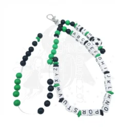 ABC und Rechenkette  Zählkette mit Name Fußball - Geschenk zur Einschulung -