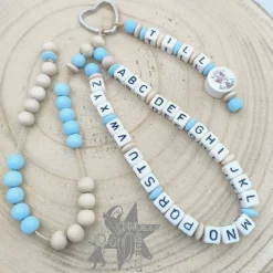 ABC und Rechenkette Zählkette mit Name Fuchs - Geschenk zur Einschulung -