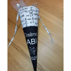 Abi Abschlusstüte Schultüte, Abitur Schultüte -  Abi 2026 Mathe schwarz weiß