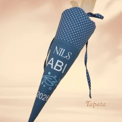 Abi Abschlusstüte Schultüte, Abitur Schultüte -  Abi 2026 blau Dots