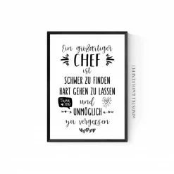 Abschiedsgeschenk Chef Abteilungsleiter Teamleiter Verabschiedung Ruhestand Rente Geschenk Poster Bild