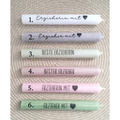 Abschiedsgeschenk Kindergarten KITA Erzieherin mit Herz Dekoherz Kerzenhalter Herz Geschenkset Dankeschön  Kerzenset Sta