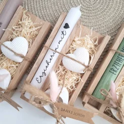 Abschiedsgeschenk Kindergarten KITA Erzieherin mit Herz Dekoherz Kerzenhalter Herz Geschenkset Dankeschön  Kerzenset Sta