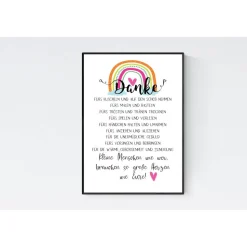 Abschiedsgeschenk Kindergarten Kita Team Krippen Team Erzieherin Geschenk Regenbogen pink