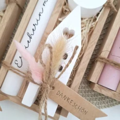 Abschiedsgeschenk Kindergarten KITA Erzieherin mit Herz Geschenkset Dankeschön Haus / Lichthaus Kerzenhalter rund Kerzen