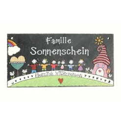Abschiedsgeschenk Kindergarten, Türschild aus Schiefer personalisiert, Geschenk für Erzieher und Tagesmutter