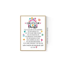 Abschiedsgeschenk Kindergarten Kita Team Erzieherin Geschenk Danke personalisiert mit Namen