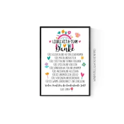 Abschiedsgeschenk Kindergarten Kita Team Erzieherin Geschenk Danke personalisiert mit Namen