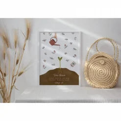 Abschiedsgeschenk Lehrer Wachsen Fingerabdruck Poster Klasse Gießkanne - Geschenk Lehrer - Danke Geschenk Schulabschluss