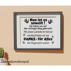 Abschiedsgeschenk Lehrer Erzieherin Geschenk Abschied , Kita ,Schule, Sticker Aufkleber zur Verabschiedung Danke