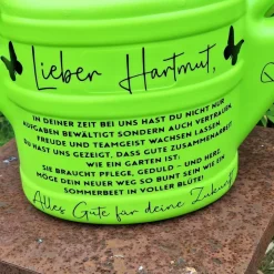 Abschiedsgeschenk Mitarbeiter ,personalisierte Gießkanne zur Rente, Jobwechsel , Ruhestand ,Versetzung