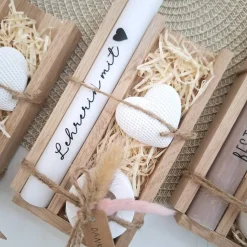 Abschiedsgeschenk Schule Lehrerin mit Herz Lehrer Dekoherz Kerzenhalter rund Geschenkset Dankeschön Kerzenset Stabkerze