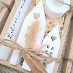 Abschiedsgeschenk Schule Lehrerin mit Herz Lehrer Geschenkset Dankeschön Häuser / Lichthäuser Kerzenhalter rund Kerzense