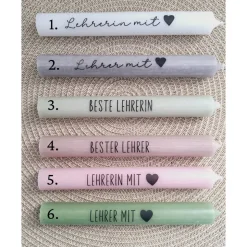 Abschiedsgeschenk Schule Lehrerin mit Herz Lehrer Geschenkset Dankeschön Häuser / Lichthäuser Kerzenhalter rund Kerzense
