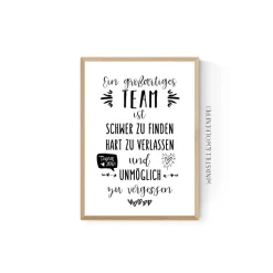 Abschiedsgeschenk Team Abschied vom Team Kollegen Poster Druck