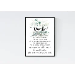 Abschiedsgeschenk TEAM Abschied vom Team Kollegen Poster Druck Eukalyptus