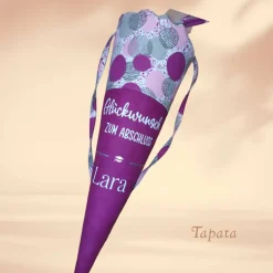 Abschlusstüte - Glückwunsch zum Schulabschluss personalisierbar mit Namen beere