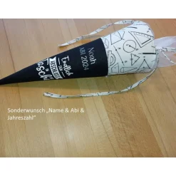 Abschlusstüte - Glückwunsch zum Schulabschluss personalisierbar Spruch