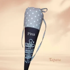 Abschlusstüte Schule, Zukunft, Abschluss - Braun Punkte