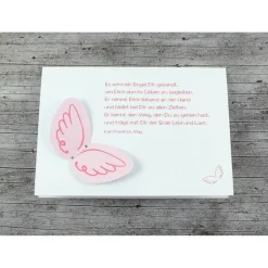 ABVERKAUF /// Klappkarte **Engelsflügel1** von ZWEIFARBIG Grußkarte Geburt Glückwunschkarte Flügel Geburtskarte