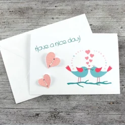 ABVERKAUF /// Klappkarte **Vogelhochzeit** von ZWEIFARBIG Glückwunschkarte Valentinstag Hochzeitstag