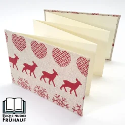ABVERKAUF /// Leporello Fotoalbum Weihnachten 11x16cm Querformat – Personalisierbares Geschenk mit weihnachtlichem Motiv