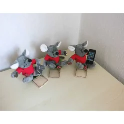 Achtung Mäuse Geldgeschenk Weihnachten – Dekorative Mausefalle mit Plüschmaus, Laptop & Handy