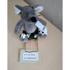 Achtung Mäuse Geldgeschenk für Fußballer – Originelle Mausefalle mit Plüschmaus als Geschenkidee