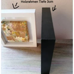 Acryl pouring art 2er-Set gerahmt