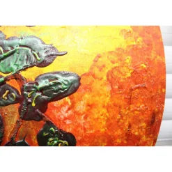 Acrylbild FEIGENBAUM Gemälde Malerei auf einem runden Keilrahmen abstrakte Kunst abstrakter Baum