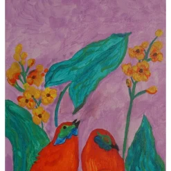 Acrylbild FRÜHLINGSBOTEN Gemälde Wandbild Keilrahmen Leinwand Malerei Vögel