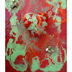 Acrylbild FRÜHLINGSHERZ Acrylmalerei Geschenk zu Valentinstag Muttertag abstraktes Herzbild Collage