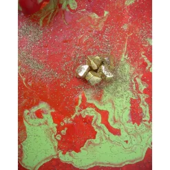 Acrylbild FRÜHLINGSHERZ Acrylmalerei Geschenk zu Valentinstag Muttertag abstraktes Herzbild Collage