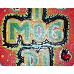 Acrylbild I MOG DI Herzbild zum Valentinstag Muttertag Collage Bild auf herzförmigem Keilrahmen