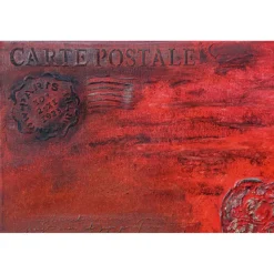 Acrylbild LIEBESBRIEFE Geschenk zu Valentinstag oder Muttertag Malerei Kunst auf einem Keilrahmen Herzbild handgefertigt