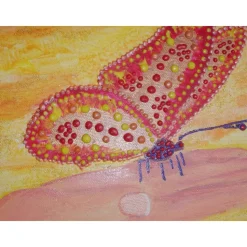 Acrylbild SCHMETTERLING Acrylmalerei Kinderzimmerbild Kunst Malerei Gemälde auf Leinwand Handarbeit Kinderzimmerdeko