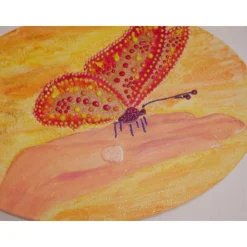 Acrylbild SCHMETTERLING Acrylmalerei Kinderzimmerbild Kunst Malerei Gemälde auf Leinwand Handarbeit Kinderzimmerdeko