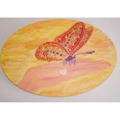 Acrylbild SCHMETTERLING Acrylmalerei Kinderzimmerbild Kunst Malerei Gemälde auf Leinwand Handarbeit Kinderzimmerdeko