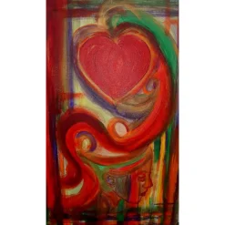 Acrylbild SEHNSUCHT Malerei Gemälde Acrylgemälde auf einem Keilrahmen Handgemalt Unikat abstrakte Malerei Herzbild
