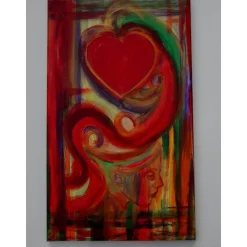 Acrylbild SEHNSUCHT Malerei Gemälde Acrylgemälde auf einem Keilrahmen Handgemalt Unikat abstrakte Malerei Herzbild