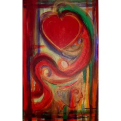 Acrylbild SEHNSUCHT Malerei Gemälde Acrylgemälde auf einem Keilrahmen Handgemalt Unikat abstrakte Malerei Herzbild