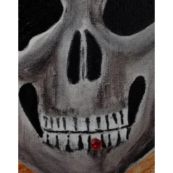 Acrylbild STEAMPUNK GRANDPA Acrylmalerei Totenkopf abstrakte Malerei Wanddekoration Kunst direkt vom Künstler Geschenk