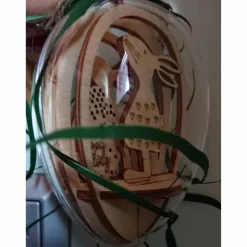 Acryl-Ei mit Holzhasen