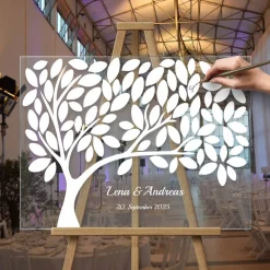 Acrylglas Gästebuch Hochzeitsgästebuch Hochzeitsgeschenk Hochzeitsbaum