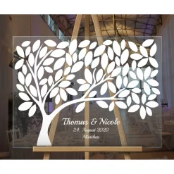 Acrylglas Gästebuch Hochzeitsgästebuch Hochzeitsgeschenk Hochzeitsbaum