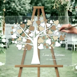 Acrylglas Hochzeitsgästebuch Hochzeitsschild Hochzeitsgeschenk Gästebuch