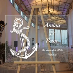 Acrylglas Hochzeitsgästebuch & Hochzeitsschild – Personalisiertes Hochzeitsgeschenk aus Plexiglas